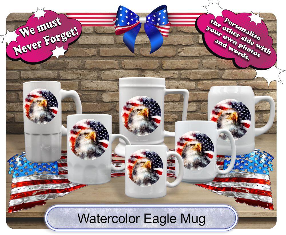 Patriotic Eagle Mugs & Steins Printed With 