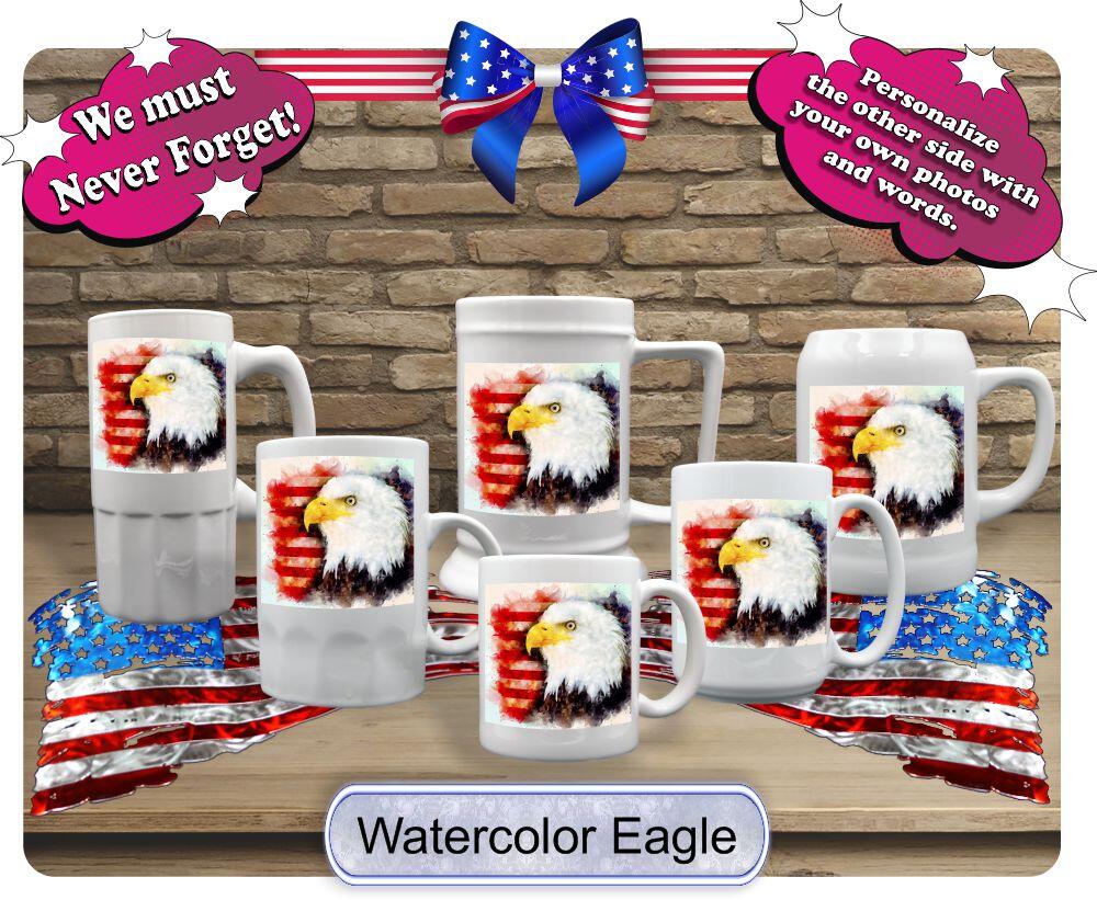 Patriotic Eagle Mugs & Steins Printed With 