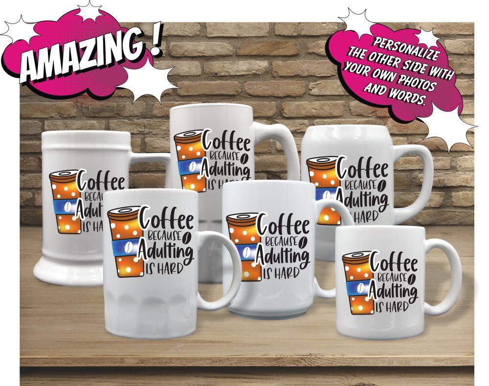 Fun coffee lover's Mugs & Steins Printed With 